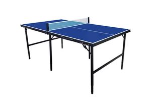 8720365063138 - Tischtennisplatte Midi 1800 Klappbar in Blau Indoor klappbarer & tragbarer Tischtennistisch Pingpongtisch inkl Bälle Schläger & Netz Tischtennis