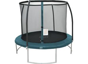 8720365067945 - Boston Trampolin rund mit Netz ø 244 cm in Grün Inground & Onground Trampolin für Kinder mit Umrandung Für den Garten   Outdoor - Grün - AXI