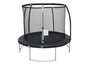 8720365067976 - Boston Trampolin rund mit Netz ø 244 cm in Schwarz Inground & Onground Trampolin für Kinder mit Umrandung Für den Garten   Outdoor - Schwarz - AXI