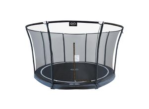 8720365068195 - Denver Trampolin rund mit Netz ø 366 cm in Schwarz Inground Trampolin   Bodentrampolin für Kinder mit Umrandung Für den Garten   Outdoor - Schwarz