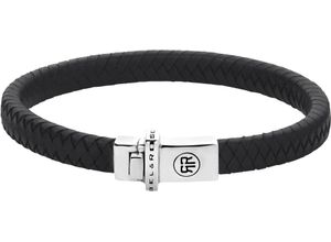 8720365075124 - REBEL & ROSE® Armband Leder Edelstahl schwarz M