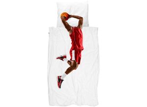 8720365494956 - Bettwäsche Basketball Größe 135x200 80x80 cm red - Snurk