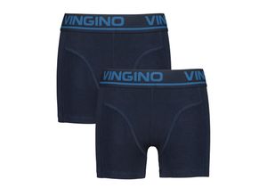 8720386789345 - Vingino - Boxershorts BASIC LOGO 2er-Pack in midnight blue Gr140-152