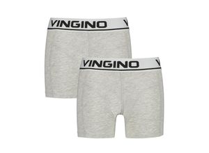 8720386789383 - Vingino - Boxershorts BASIC LOGO 2er-Pack in grey mele Gr104-116