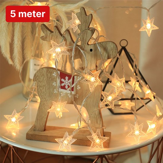 8720387501762 - - LED-Lichtergirlande - 50 Sterne - 5 Meter - Weihnachtsbeleuchtung für Innen und Außen - Weihnachtsdekoration - Lichtergirlande - Warm White 8720387501762 - - LED-Lichtergirlande - 50 Sterne - 5 Meter - Weihnachtsbeleuchtung für Innen und Außen - Weihnachtsdekoration - Lichtergirlande - Warm White