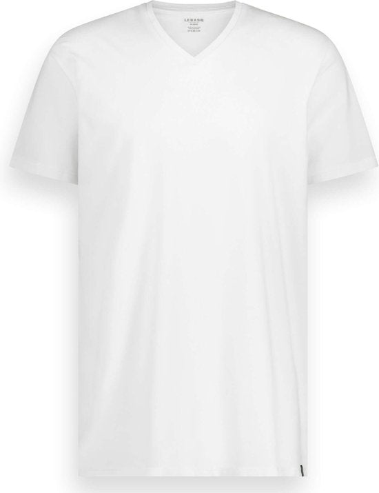 8720387701803 - - Davis T-Shirt für Männer - 3er-Pack - mit V-Ausschnitt - Extra lang - Geeignet als Unterhemd - Weiß - L - Baumwolle