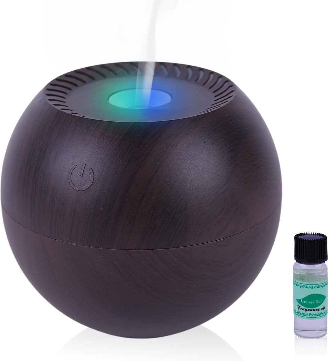 8720387757022 - Niceey Aroma Diffusor Luftbefeuchter - Duft Diffusor elektrisch - mit ätherischem Ã–l - Zerstäuber 130 ml - mit LED-Beleuchtung - Braun