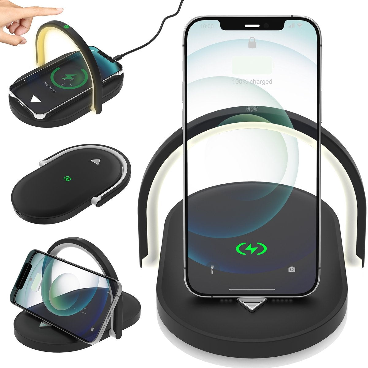 8720387823260 - MWÂ® - Schreibtischlampe - Buchleselicht - Leselampe - Bettlampe - Kabelloses Ladegerät - LED dimmbar - OFF SALE