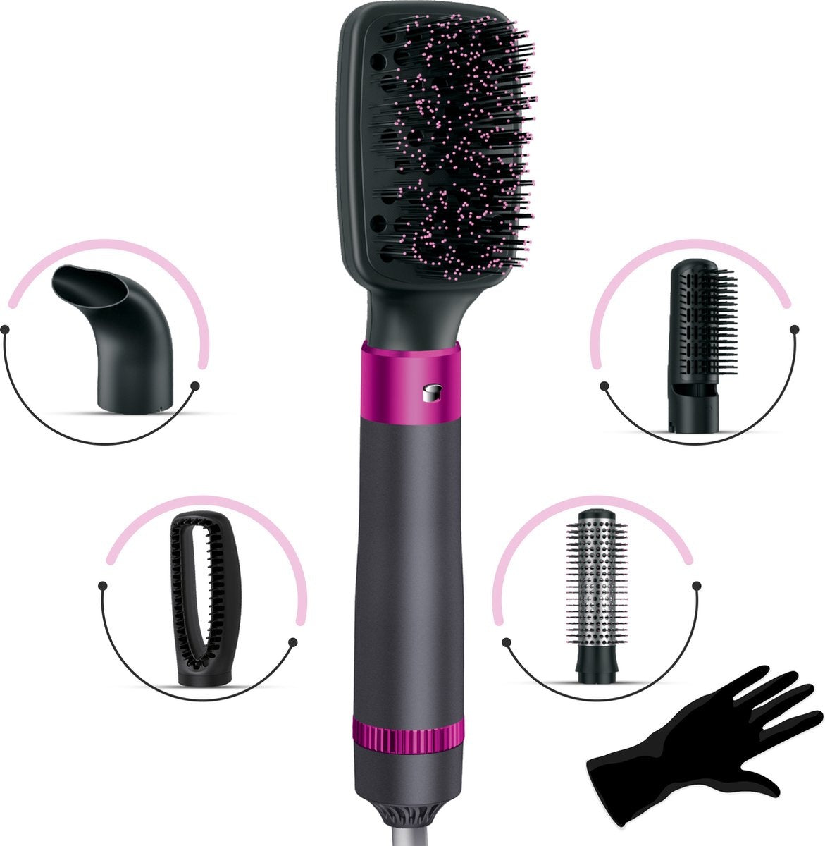 8720387823727 - MoreWomenÂ¬Ã† 5-in-1 - Haardroger met Borstel - Haarstyler - Haarfohn - Krulborstel - Multistyler - Warmteborstel - Fohnborstel - Haarborstel