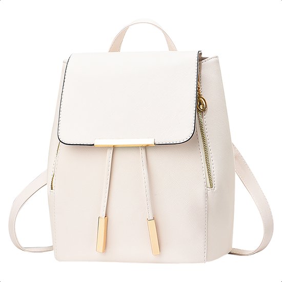 8720387823864 - Aramae® - Rucksack Damen - Rucksack Mädchen - Rucksack Damen - Mini-Rucksack Leder Damen - Creme