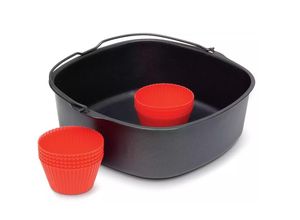 8720389003752 - PHILIPS HD9956 00 für Airfryer XXL HD9765 und HD9870 Back-Kit Schwarz Rot