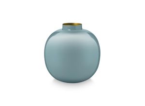 8720512743685 - Dekovase PIP STUDIO Vase blau (hellblau) B22cm H23cm T22cm Ø22cm Metall Vasen