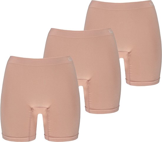 8720566538558 - Damen Bamboo Shorts ohne Nähte 3er Pack beige