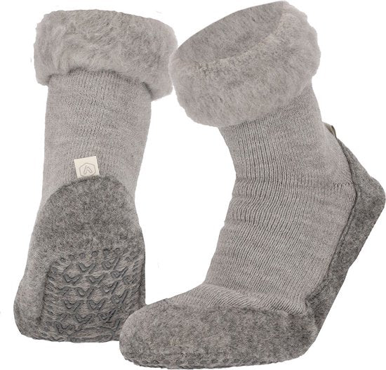 8720566811507 - - Pantoffelsocken aus Wolle - Unisex - Grau - 41 42 - Cosyshoe Anti-Rutsch-Socken - Hausschuhe Damen - Hausschuhe Herren - Haussocken 8720566811507 - - Pantoffelsocken aus Wolle - Unisex - Grau - 41 42 - Cosyshoe Anti-Rutsch-Socken - Hausschuhe Damen - Hausschuhe Herren - Haussocken