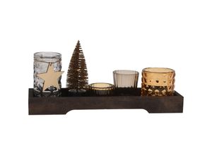 8720573005166 - Home Styling - Weihnachtsdeko-Set Teelichthalter 10 x 32 cm