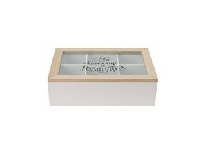 8720573021425 - Home Styling - Teebox aus Holz Teekiste 24 x 17 x7 cm