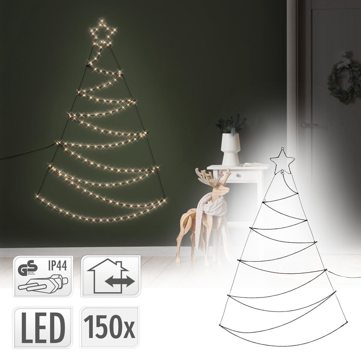 8720573042734 - Weihnachtsbaum mit 150 LEDs 150 cm