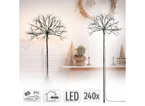 8720573363297 - LED-Baum 100 cm mit 240 warmweiße LEDs für Innen & Außen IP44 Wasserdicht Lichtbaum Lichterbaum Leuchtbaum Beleuchteter Dekobaum