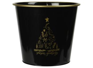 8720573398121 - Metalleimer für Weihnachten schwarz 23 x 205 cm