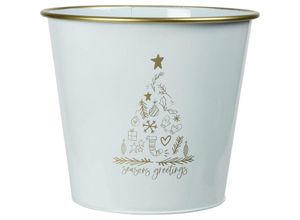 8720573398480 - Home Styling - Metalleimer für Weihnachten weiß 305 x 29 cm