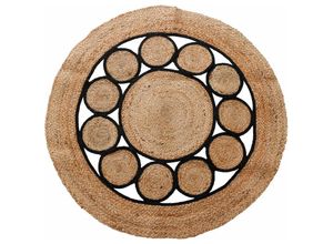 8720573404280 - Home Styling - Boho-Teppich aus Jute rund ø 90 cm