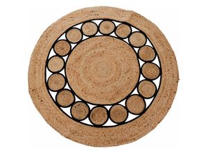 8720573404303 - Home Styling - Boho-Teppich aus Jute rund ø 120 cm