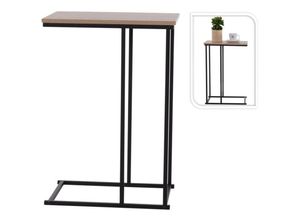 8720573407717 - Home Styling - Beistelltisch mit MDF-Platte Natur und Schwarz h&s Collection - Mehrfarbig