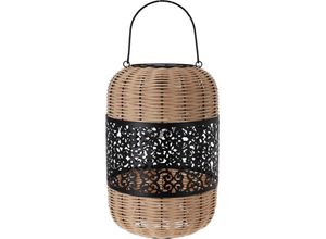 8720573469210 - Solarlaterne geflochtene Elemente und dekoratives Ornament Ø 24 x 36 cm