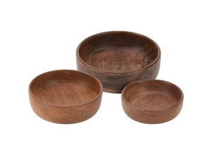 8720573650694 - Home Styling - Holzschüsseln für Salat oval 3er-Set