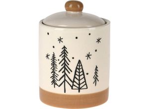 8720573773300 - Glasdose für Plätzchen mit Tannenbaum-Motiv ø 10 x 14 cm