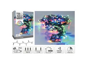 8720573809467 - LED-Girlande Außen Schwarzes Kabel RGB 9m RGB 9 m