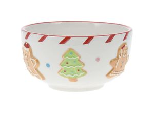 8720573820295 - Home Styling - Schale mit Weihnachtsmuster gingerbread 14 cm