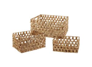 8720573947312 - Home Styling - Aufbewahrungskörbe Seegrasgeflecht rechteckig 3er-Set