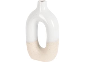 8720573959384 - Vase (LBH 13x6x24 cm) LBH 13x6x24 cm beige Blumenvase Blumengefäß