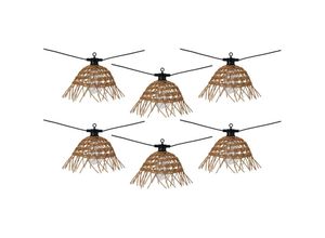 8720573962940 - Lichterkette aus Rattan 6 Lampen