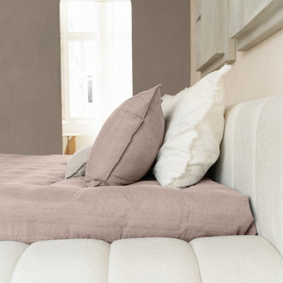 8720578070466 - Denim Washed Bettbezug - 140X200 220 + 1 x Kopfkissenbezug 60x70 - Pink