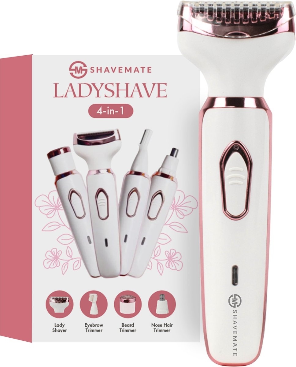 8720589588912 - Shavemate 4 in-1 Ladyshave für Frauen - Trimmer Frau - Haarentferner - Weiß