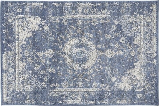 8720604881622 - Lifa Living - Teppich Yarah - Blau - Weich - 200 x 290 cm - Polypropylen - Florhöhe 9 mm - Vintage