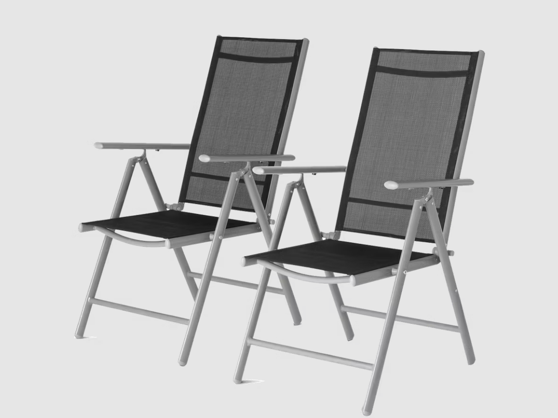 8720604885934 - 2er-Set Gartenstühle aus Aluminium - 66 x 55 x 107 cm