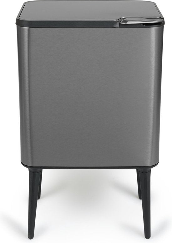 8720604888034 - Push bin Mülleimer - 36 Liter - Metallic grau - 48 x 38 x 545 cm