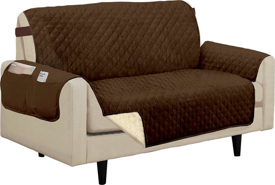 8720612801537 - Orange Donkey Couchbezug Sofabezug Love Seat - 223x177 cm - Braun Creme - Hundedecke - Sofabezug - Couchbezug Hund Katze - Wasserabweisender Möbelbezug 8720612801537 - Orange Donkey Couchbezug Sofabezug Love Seat - 223x177 cm - Braun Creme - Hundedecke - Sofabezug - Couchbezug Hund Katze - Wasserabweisender Möbelbezug