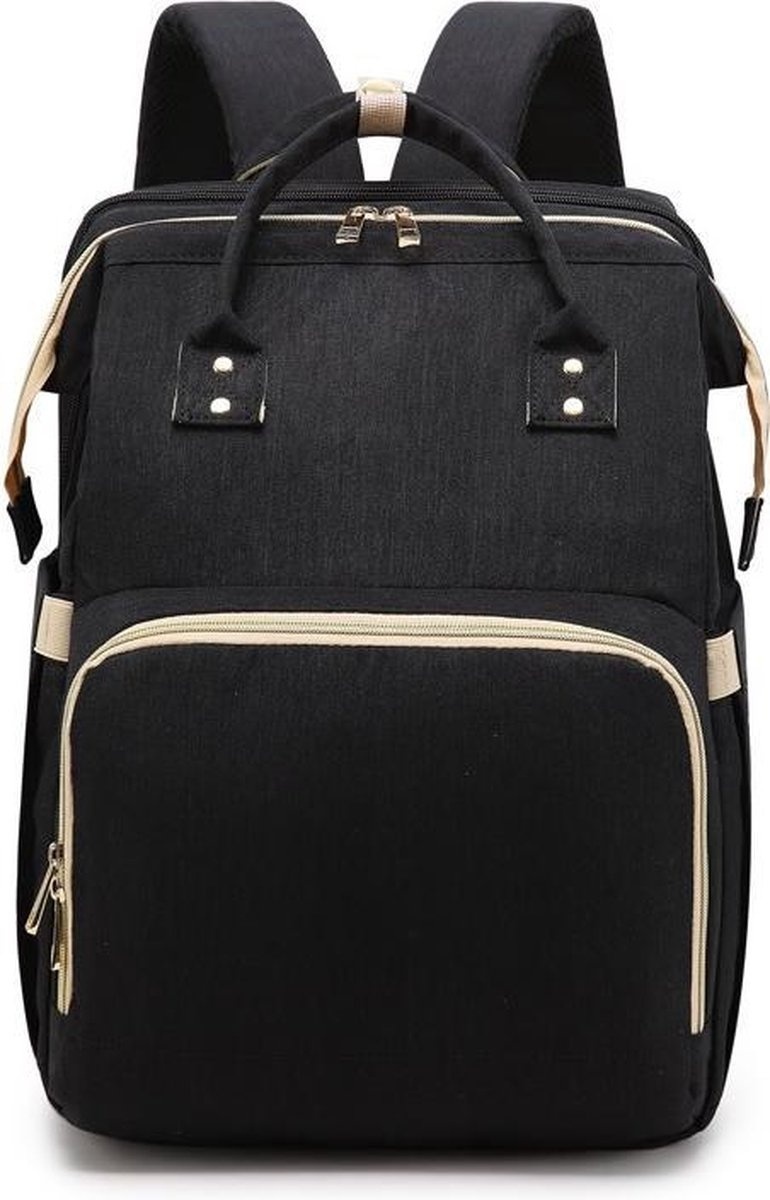 8720618194299 - Parya Official - Multifunktionaler Baby-Rucksack - Wickeltasche - Wickelauflage - Schwarz