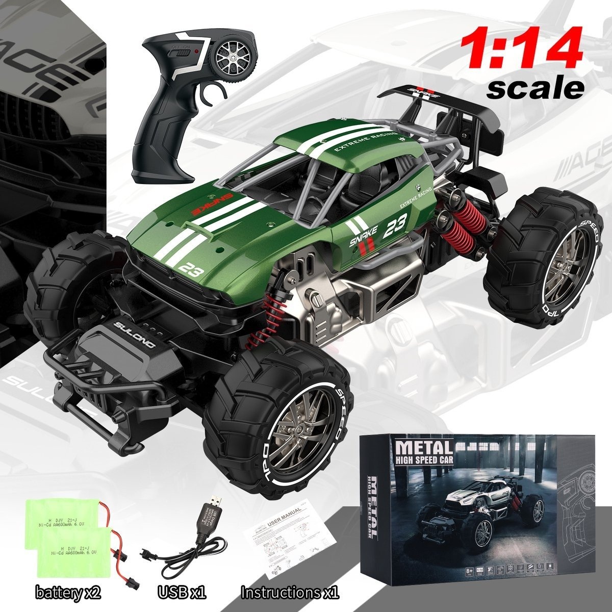 8720618356635 - RC Car - RC Fahrzeug - Hochgeschwindigkeits-Spielzeugauto - Gemüse