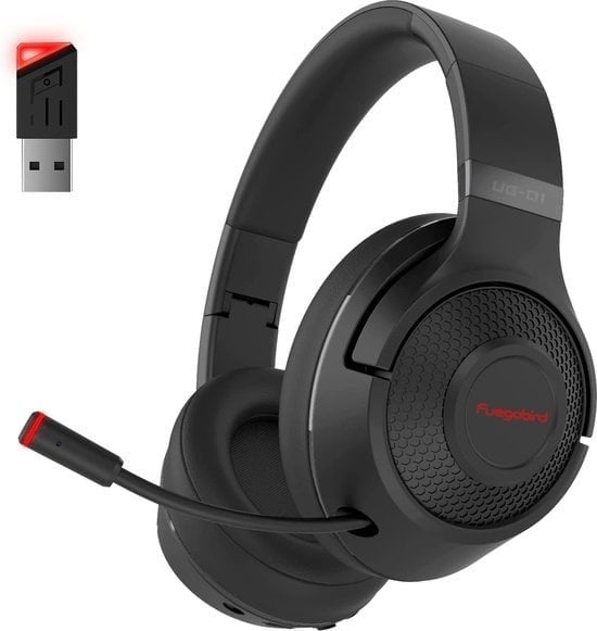 8720618356987 - UG-01 24GHz Wireless Gaming Headset - Bluetooth Headset - Multiplattform - Geeignet für PS4 PS5 Nintendo Switch - Schwarz