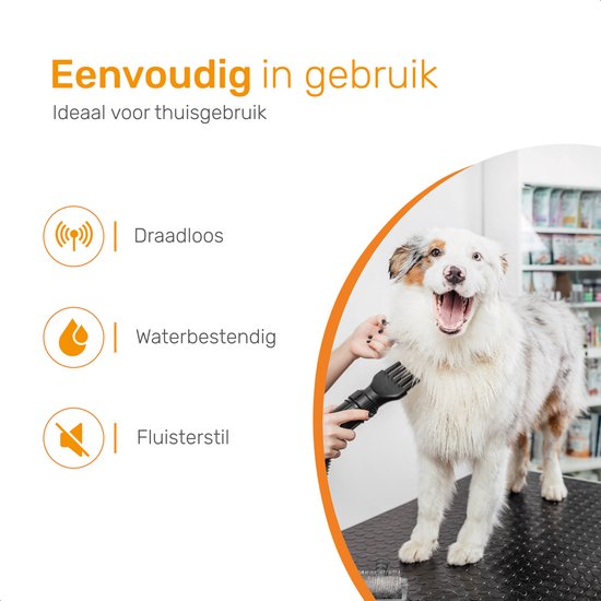 8720618417626 - Hundekatzenschere - Für dickes Fell - Flüsterleise Schermaschine - Kabellos - Tierpflege-Set - Hundetrimmer - Trimmtische für Hunde - Trimmer