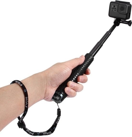 8720618580009 - GarpexÂ¬Ã† Universal Selfie Stick XL - Ausziehbar bis zu 95cm - Geeignet für verschiedene Action-Kameras - Universal - Wasserdicht - Schwarz