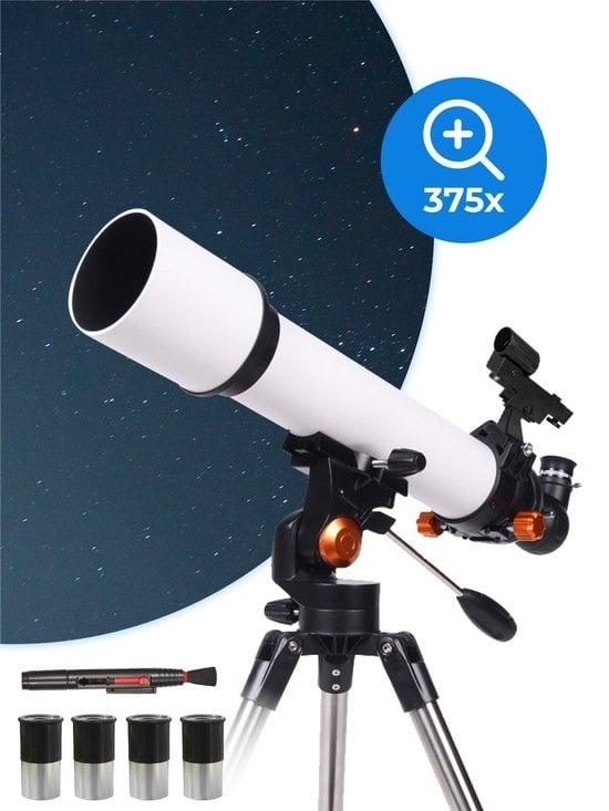 8720618633118 - - Teleskop - 375x Vergrößerung - Stargazer Erwachsene   Kinder - Inklusive eBook Stativ und Tragetasche - Astronomie und Astronomie - Nachtsichtbrille