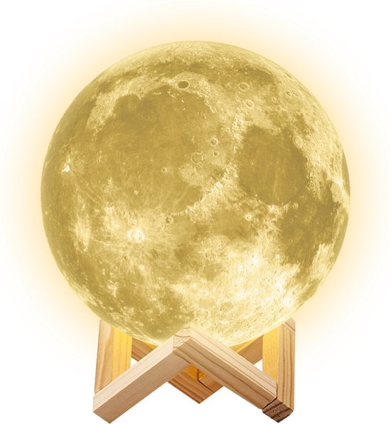 8720618633408 - - Moon Lamp 3D Tischleuchte - 12 cm - mit Fernbedienung - 16 dimmbare RGB-Farben