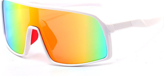 8720618740526 - GarpexÂ® Radsportbrille - Sportbrille - Polaroid Sonnenbrille - Sonnenbrille - Rennrad - Mountainbike - Motorrad - Weißer Rahmen rote Gläser