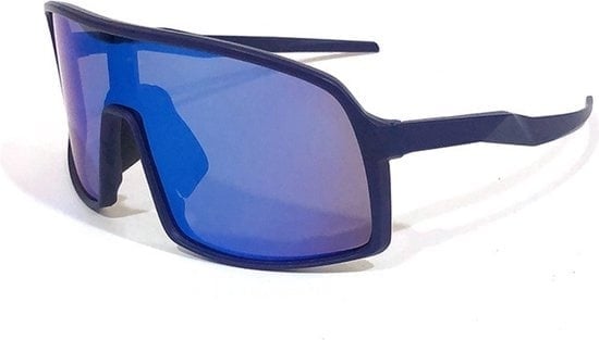 8720618740564 - GarpexÂ® Radsportbrille - Sportbrille - Polaroid Sonnenbrille - Rennrad - Mountainbike - Motorrad - Dunkelblauer Rahmen Blaue Brille